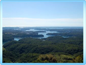 志摩市阿児町横山から英虞湾を望む風景